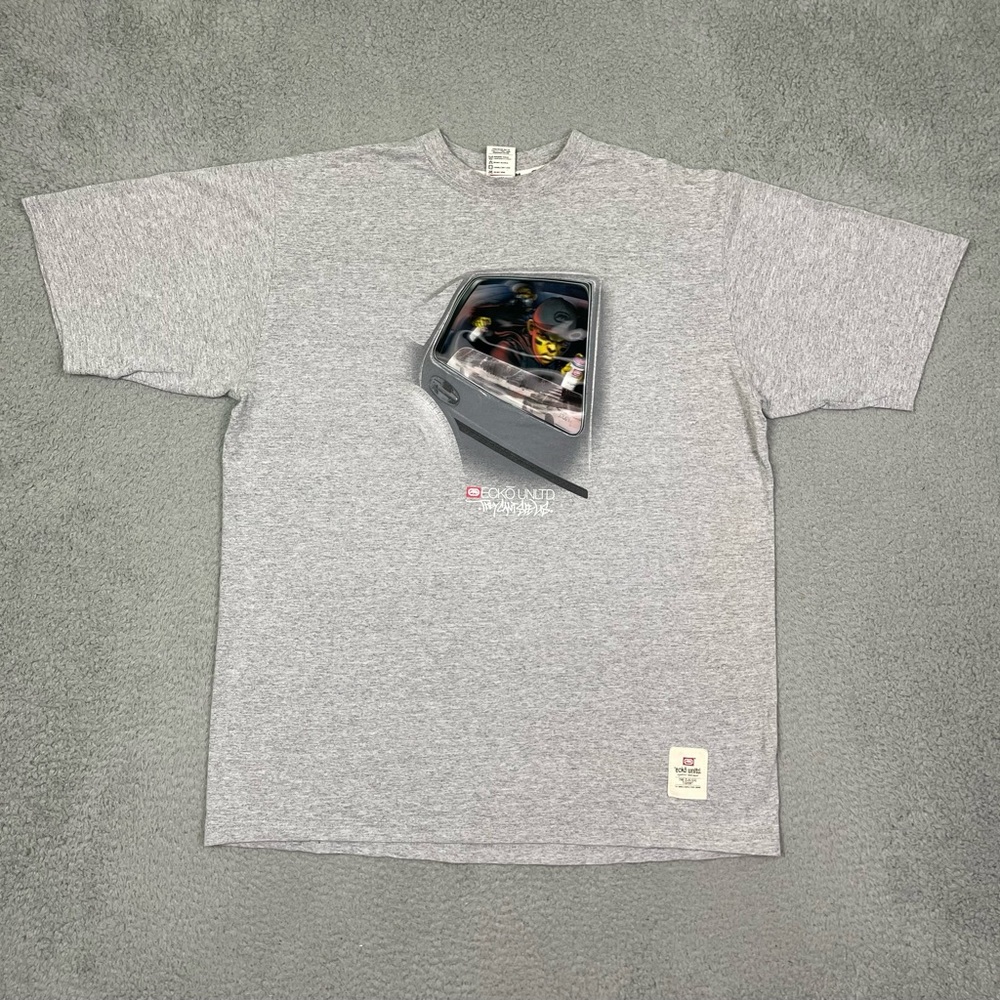 Vintage y2k ecko unltd Holographic Grafitti T-shirt - Picture 2 of 5